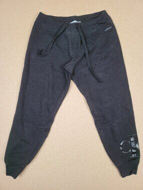 Calvin Klein Jeans Women's Black Logo Jogger Sweatpants Size Small Fleece CK